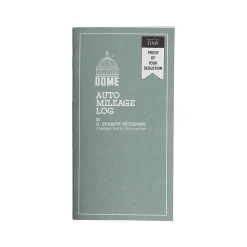 Dome Accounting & Record Journals<Auto Mileage Log Record Book, 3.25" x 6.25", Gray (770)