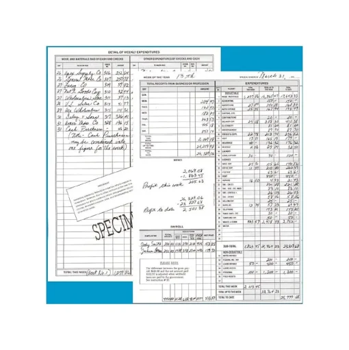 Dome Accounting & Record Journals<Simple Weekly Bookkeeping Record, 8.75" x 11.25", Black (600)