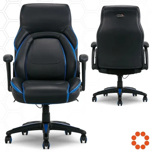 Dormeo Office Chairs<Ergonomic Faux Leather Swivel Manager's Chair, Blue (60030-BLU)