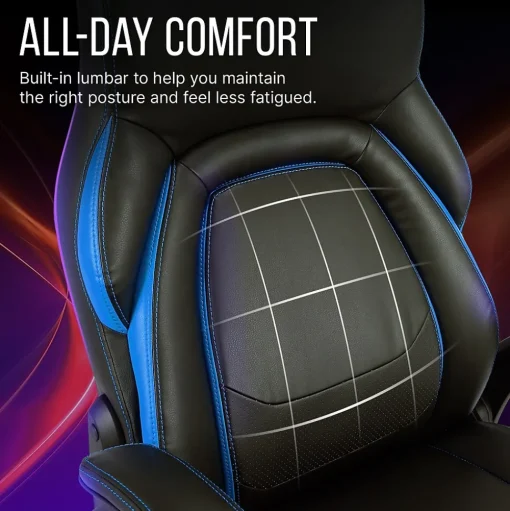 Dormeo Office Chairs<Ergonomic Faux Leather Swivel Manager's Chair, Blue (60030-BLU)