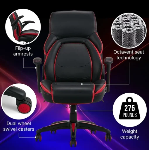 Dormeo Ergonomic Chairs<Vantage Ergonomic Bonded Leather Swivel Manager Chair, (60030-RED)