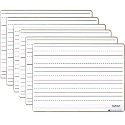 Dowling Magnets Dry Erase<Double-Sided Plastic Dry-Erase Whiteboard, 12" x 8.75", 6/Bundle (DO-72500025-6)