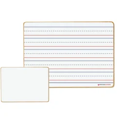 Dowling Magnets Dry Erase<Double-Sided Plastic Dry-Erase Whiteboard, 12" x 8.75", 6/Bundle (DO-72500025-6)
