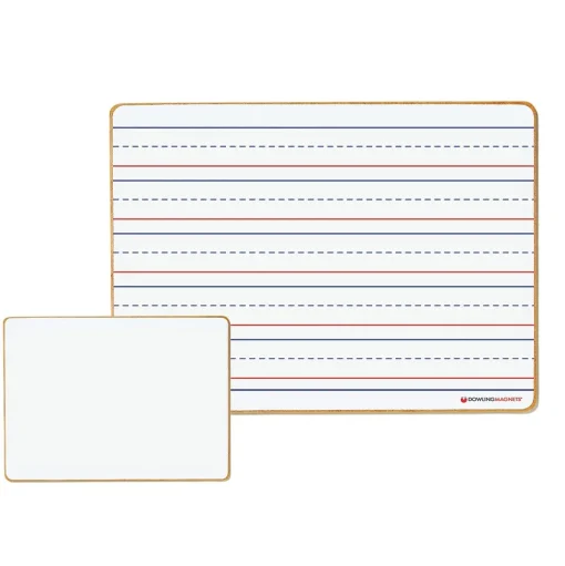 Dowling Magnets Dry Erase<Double-Sided Plastic Dry-Erase Whiteboard, 12" x 8.75", 6/Bundle (DO-72500025-6)