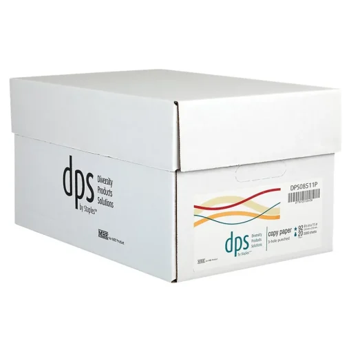 Diversity Products Solutions by Staples Copy Paper<DPS by Staples 8.5" x 11" Copy Paper, 20 lbs., 92 Brightness, 500/Ream (DPS08511)
