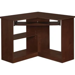 Easy 2 Go Corner Desks<36" W L-Shaped Computer Desk, Resort Cherry (951572-CC)