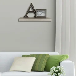 Eden Grove Shelving<Floating Single Wall Shelf, 24"W, Driftwood (0191903)