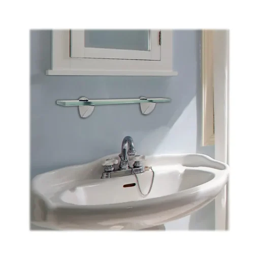 Eden Grove Shelving<Glass Mounted Wall Shelf, 18", Clear (191832)