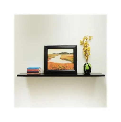 Eden Grove Shelving<Slim MDF Mounted Shelf, 48", Black (9084674)