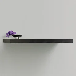 Eden Grove Shelving<Square Edge Single Wall Shelf, 36"W, Black ( 0191402)