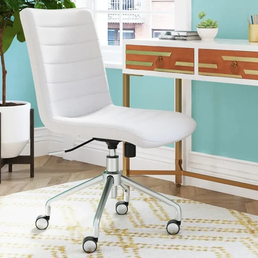 Elle Decor Office Chairs<Adelaide Fabric Task Chair, Ivory (48214B)