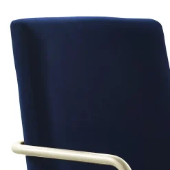 Elle Decor Office Chairs<Giselle Fabric Computer and Desk Chair, Navy Blue/Gold (CHR10058C)