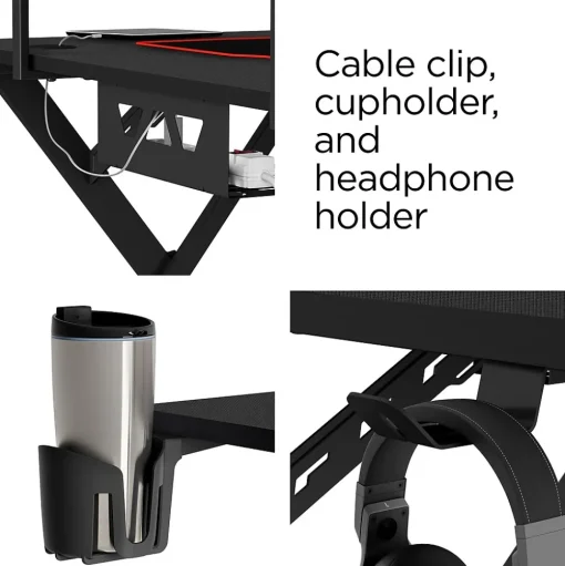 Emerge Computer Desks<Vizon 47"W Gaming Desk, (59260)