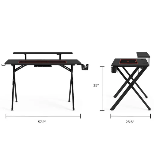 Emerge Computer Desks<Vizon 47"W Gaming Desk, (59260)
