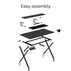 Emerge Computer Desks<Vizon 47"W Gaming Desk, (59260)