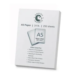 Empire Imports Multipurpose Paper<5.8" x 8.3" Multipurpose Paper, 24 lbs., 96 Brightness, 250 Sheets/Ream (A524R)