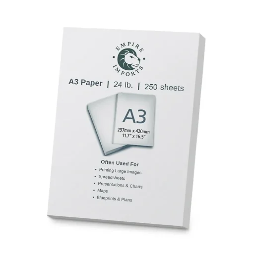 Empire Imports Multipurpose Paper<11.69" x 16.54" Multi-Purpose Paper, 24 lbs., 96 Brightness, 250 Sheets/Ream (A324R)