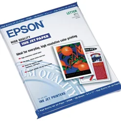 Epson Copy Paper<High Quality 8.5" x 11" Color Copy Paper, 24 lbs., 89 Brightness, 100 Sheets/Pack (S041111)