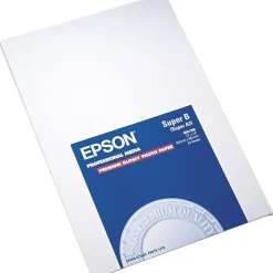 Epson Photo Paper<Photo Paper Glossy Photo Paper, 13" x 19", 20 Sheets/Pack (S041143)