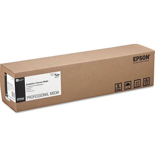 Epson Wide Format Paper<Professional Exhibition Canvas Matte Wide Format Canvas Paper, 24" x 40', Matte Finish (EPSS045257)