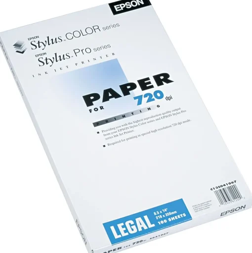 Epson Photo Paper<Stylus Color Pro Matte Presentation Paper, 8.5" x 14", 100 Sheets/Pack (S041067)