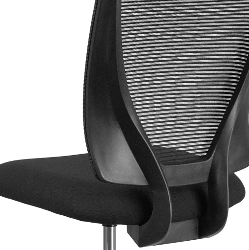 Flash Furniture Office Chairs<Ergonomic Mid-Back Mesh Drafting Chair with Black Fabric Seat and Adjustable Foot Ring [GO-2100-GG]