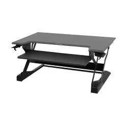 Ergotron Standing Desks<WorkFit-TL 38"W Adjustable Standing Desk Converter, Black/Dark Gray (33-406-085)