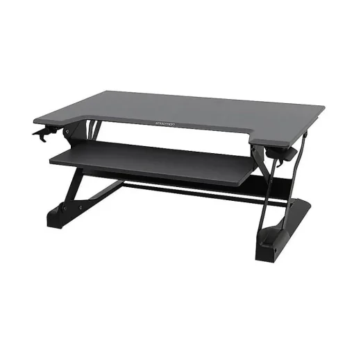 Ergotron Standing Desks<WorkFit-TL 38"W Adjustable Standing Desk Converter, Black/Dark Gray (33-406-085)