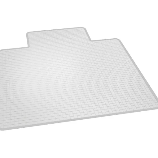 ES Robbins Chair Mats<Crystal Pane Carpet Chair Mat with Lip, 45" x 53'', Medium-Pile, Clear (ESR-122271)