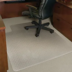 ES Robbins Chair Mats<Crystal Pane Carpet Chair Mat with Lip, 45" x 53'', Medium-Pile, Clear (ESR-122271)