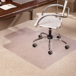 ES Robbins Chair Mats<EverLife Carpet Chair Mat with Lip, 45" x 53'', Low-Pile, Clear (ESR120123)