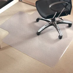 ES Robbins Chair Mats<EverLife Carpet Chair Mat with Lip, 36" x 48'', Medium-Pile, Clear (122073)