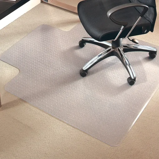 ES Robbins Chair Mats<EverLife Carpet Chair Mat with Lip, 36" x 48'', Medium-Pile, Clear (122073)