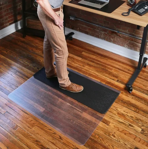 ES Robbins Chair Mats<E.S. Robbins Sit or Stand Mat Hard Floor Chair Mat, 45" x 53'', Clear (ESR184603)
