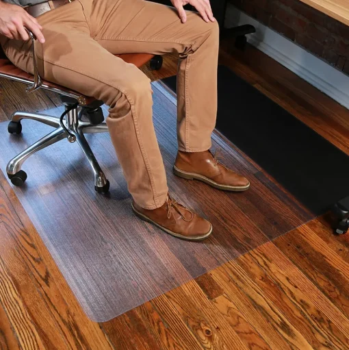 ES Robbins Chair Mats<E.S. Robbins Sit or Stand Mat Hard Floor Chair Mat, 45" x 53'', Clear (ESR184603)