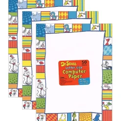 Eureka Classroom Paper<Dr. Seuss Shapes Computer Paper, 50 Sheets/Pack, 3 Packs (EU-812118-3)