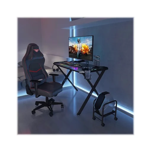 Eureka Computer Desks<Ergonomic 44" Computer Gaming Desk, Black (GD0085-BK)
