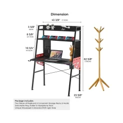 Eureka Computer Desks<Ergonomic 43" Computer Gaming Desk, Black (GD0087-BK)