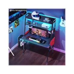 Eureka Computer Desks<Ergonomic 43" Computer Gaming Desk, Black (GD0087-BK)
