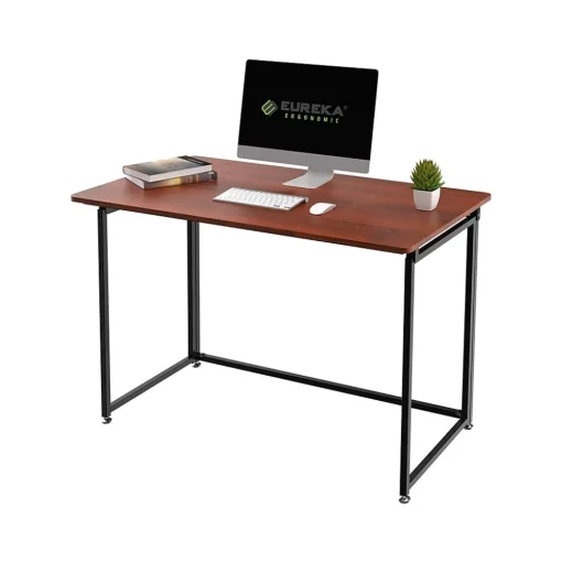 Eureka Office Desks<Ergonomic 43"W Computer Desk, Teak (CD006)