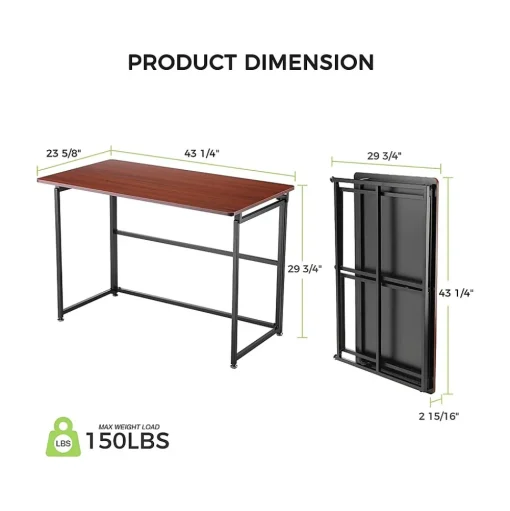 Eureka Office Desks<Ergonomic 43"W Computer Desk, Teak (CD006)