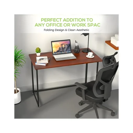 Eureka Office Desks<Ergonomic 43"W Computer Desk, Teak (CD006)