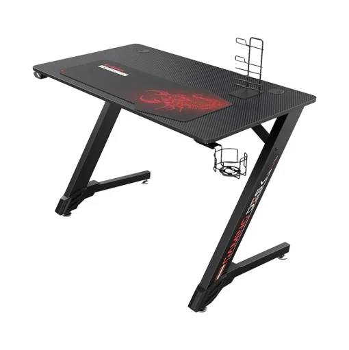 Eureka Computer Desks<Ergonomic 43"W Computer Gaming Desk, Black (GD0038-BK)