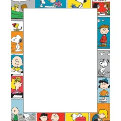 Eureka Classroom Paper<Peanuts Comic Blocks Computer Paper, 50 Sheets Per Pack, 3 Packs (EU-812112-3)
