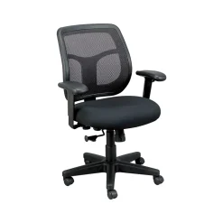 Eurotech Office Chairs<Apollo Fabric Task Chair, Black (MT9400-BK)