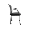 Eurotech Folding & Stacking<Breeze Mesh Back Fabric Office Chair, Black, 2/Carton (FS9070)