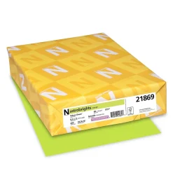 Exact Card Stock<65 lb. Card Stock Paper, 8.5" x 11", Vulcan Green, 250 Sheets/Ream (WAU21869)