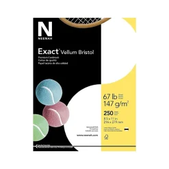 Exact Card Stock<Vellum Bristol Vellum Bristol 67 lb. Cardstock Paper, 8.5" x 11", White, 250 Sheets/Pack (80218 / 81318)