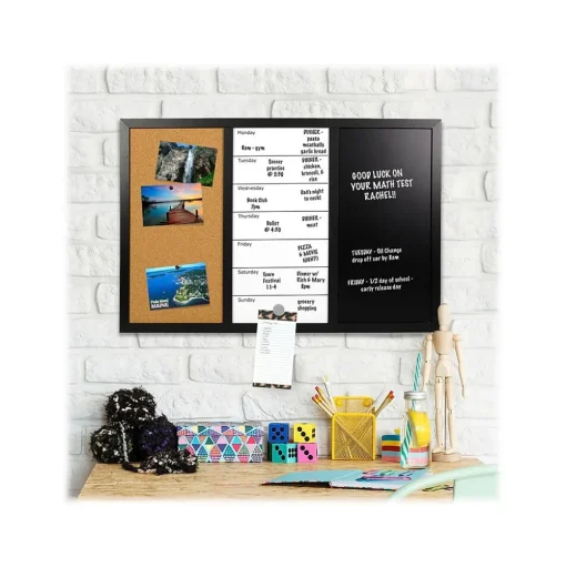 Excello Global Products Dry Erase<Combination Board, Wood Frame, 15" x 23.5" (EGP-HD-0317)