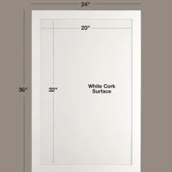 Global Printed Products Bulletin<Excello Global Products Cork Bulletin Board, White Frame, 3' x 2' (EGP-HD-0519)